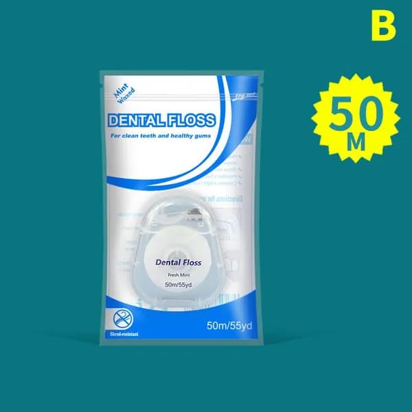 Зубная нить, рулон, 50 м, мятный аромат