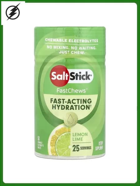 Спортивные электролиты SaltStick, FastChews, жевательные электролиты, лимон и лайм, 50 жевательных таблеток