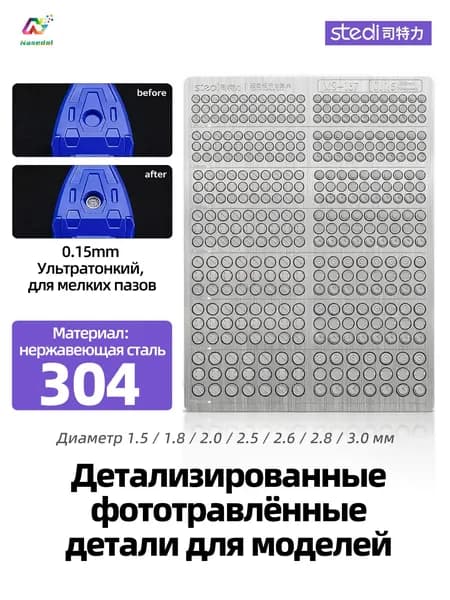 Тонкие фототравленные детали из нержавеющей стали для точной модернизации Гандама, меха фигурок и военных моделей