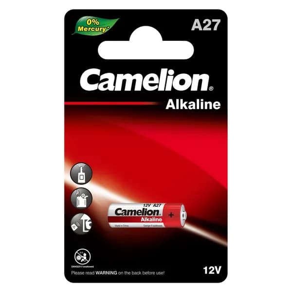 Батарейка Camelion A27-BP1 LR27A (0% Hg) BL1, 1 шт