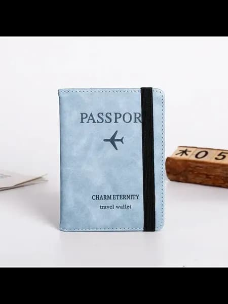 Голубая обложка для паспорта Charm Eternity
