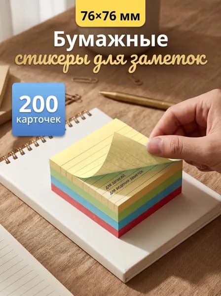 Бумага для заметок, листов: 200