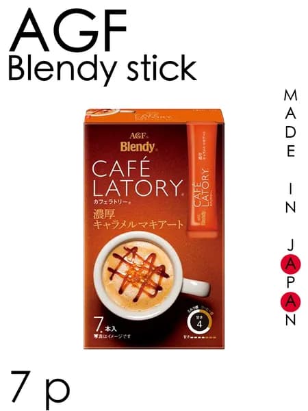 AGF Blendy Стик - Растворимый кофе карамельный Макиато, Япония (11 гр х 7)