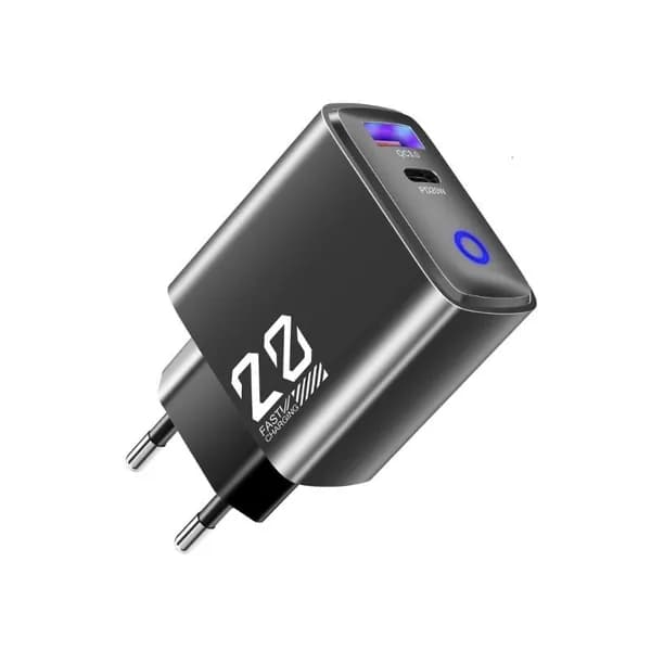 Зарядное устройство 20W Type-C с индикатором, Черный