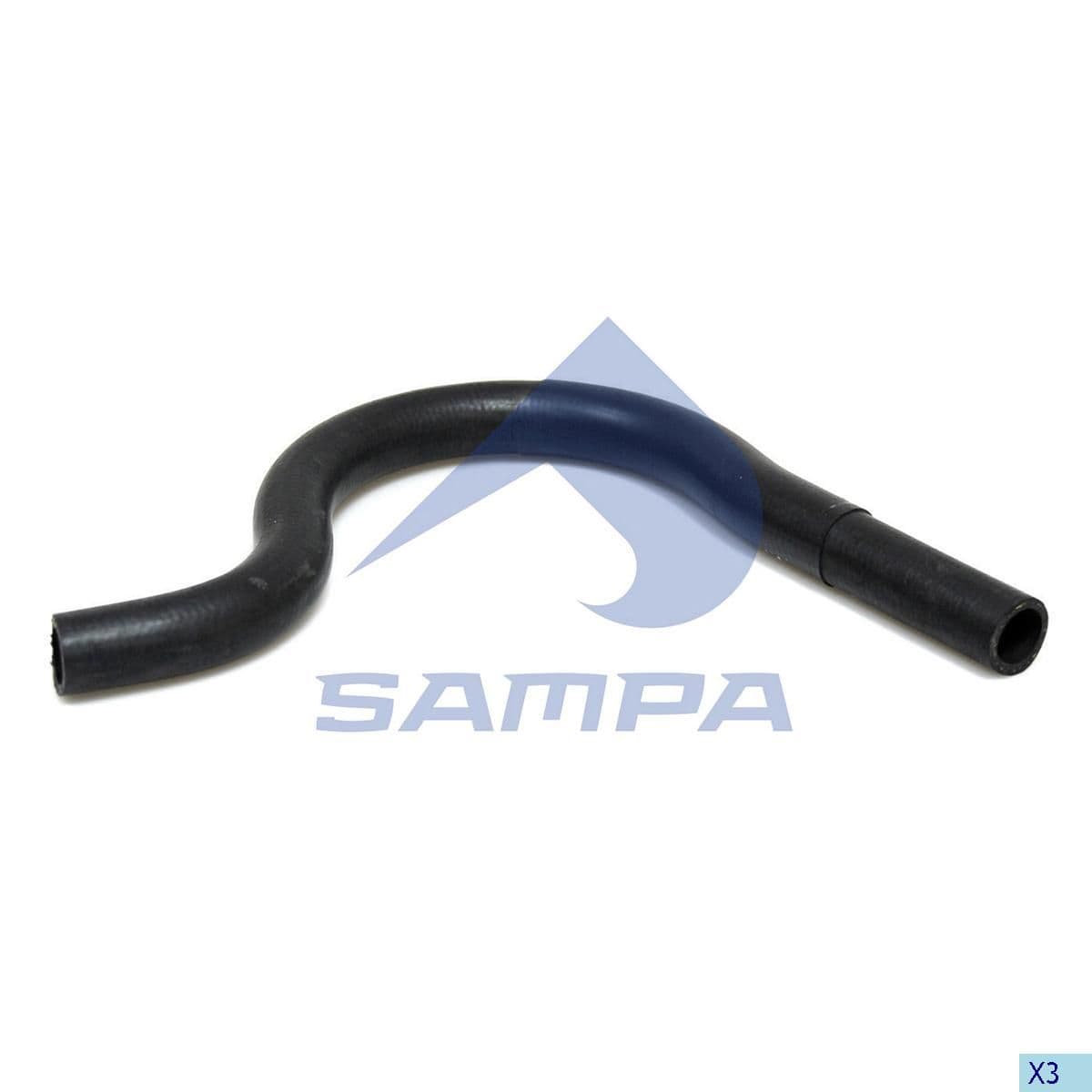Патрубок радиатора 20x 27x325 FH/FM/FMX/NH 9/10/11/12/13/16 Sampa 030.379