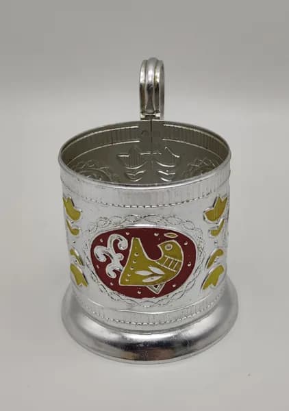Подстаканник "Городец". Алюминий. СССР. 1975-1990 гг.