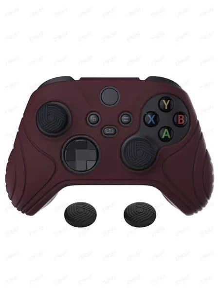 PlayVital силиконовый чехол Samurai для геймпада Xbox Series X/S с противоскользящим хватом и накладками на стики, цвет Wine Red