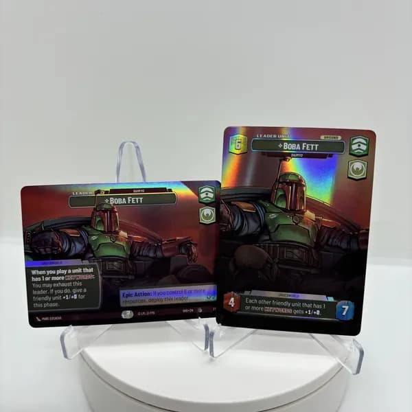 Портативные карты MTG Звездные войны двусторонние фольговые карты Босск Боба Фетт