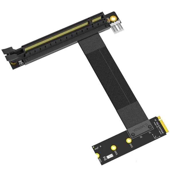 Прямой угол M.2 NGFF NVME Ключ M к PCIE 16X Адаптер преобразователей для компьютеров