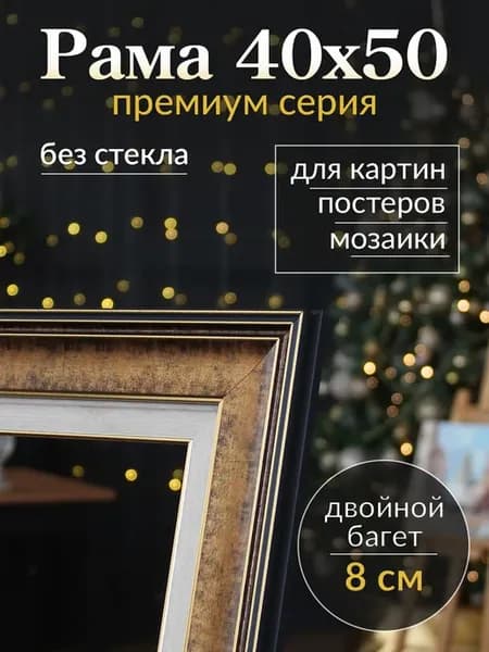 Рама багетная двойная для картин 40х50