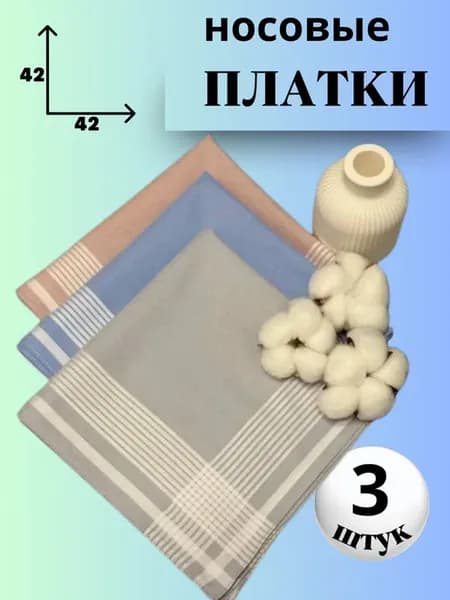 Платки носовые в наборе 42х42