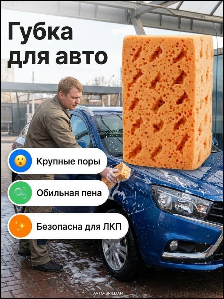 Губка автомобильная, 1 шт.