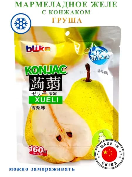 Мармеладное желе Blike конняку Груша, 160 грамм