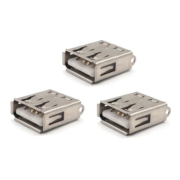 Гнездо USB 4 PIN , SMD монтаж, комплект - 3шт