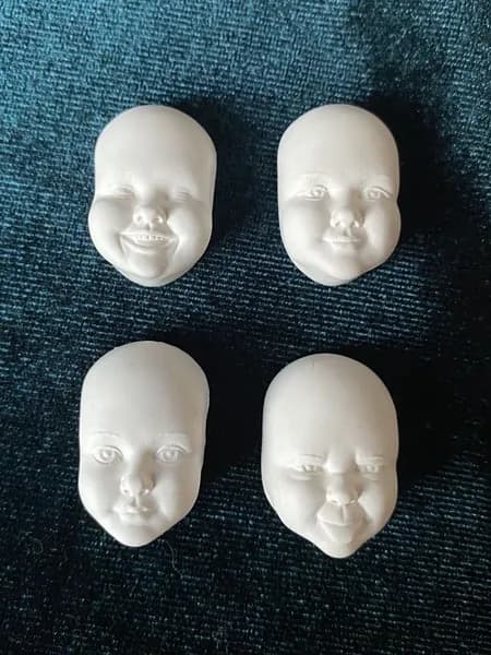 Лица для ватных игрушек не расписаные