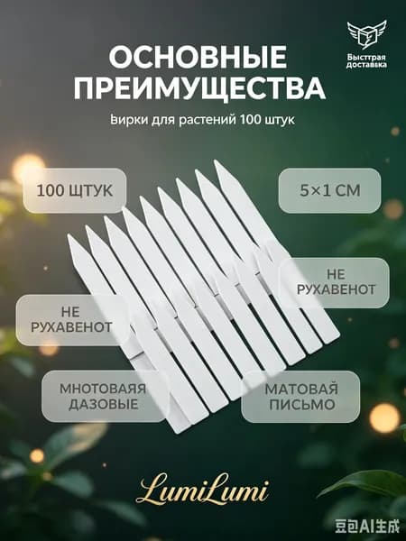Табличка садовая 5 см x 5 см 1 шт