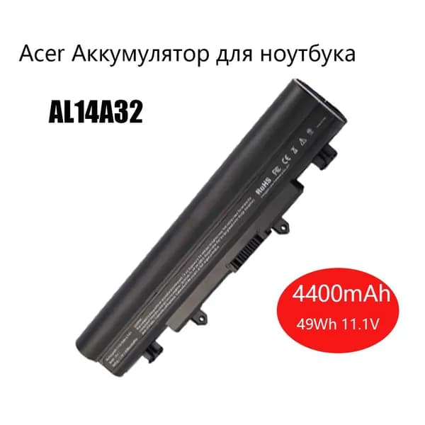 Аккумулятор для ноутбука Acer 4400.49 мАч, (AL14A32)