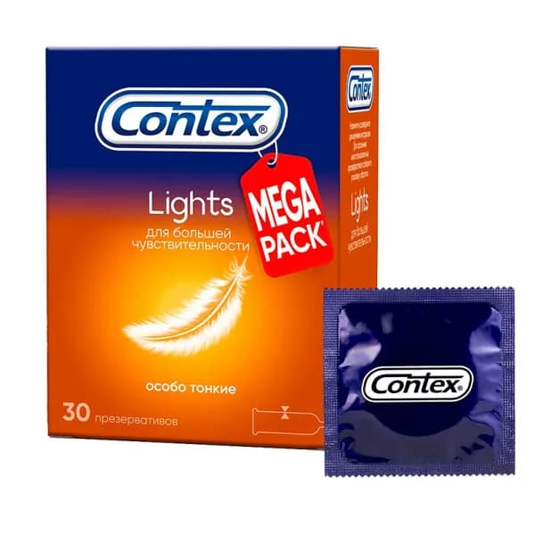 Презервативы Contex Lights, 30 шт.