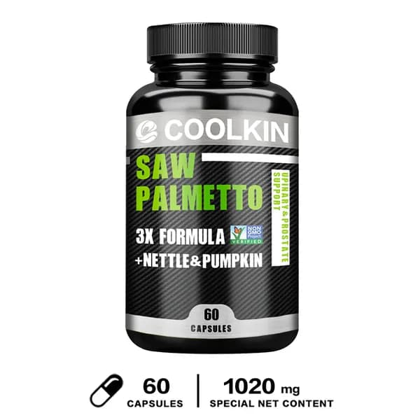 Биологически активная добавка Coolkin Saw Palmetto разработана для поддержания здоровья предстательной железы у мужчин и облегчения частого мочеиспускания.