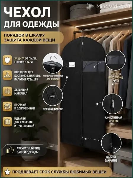 Чехол для одежды 141 100x60 см, 1 шт