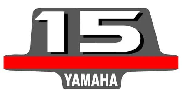 Наклейка на колпак лодочного мотора Yamaha 15