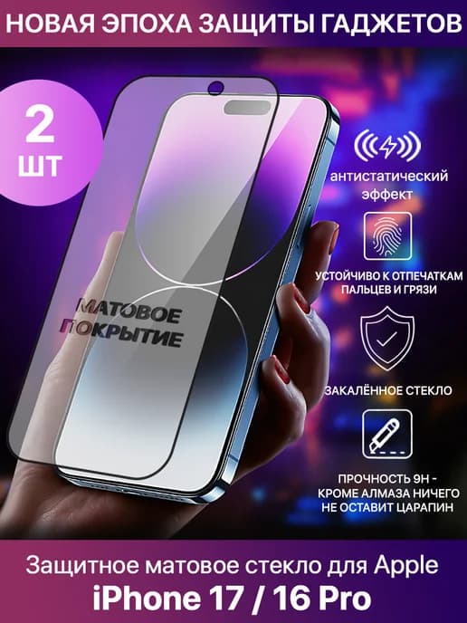 Матовое защитное стекло для iPhone 16 Pro iPhone 17