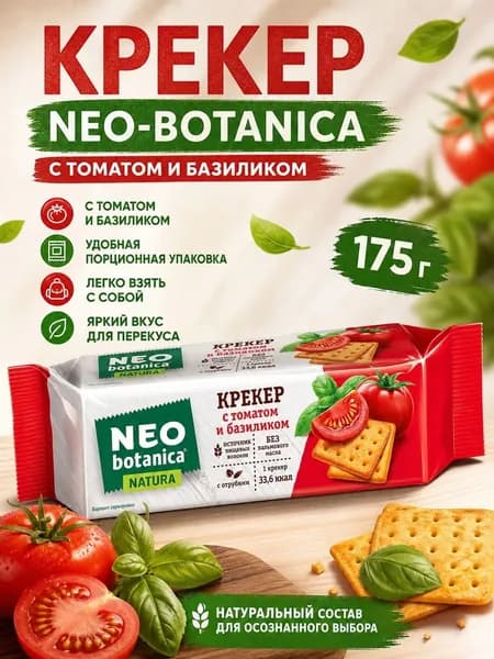 Крекер Neo-Botanica с томатом и базиликом