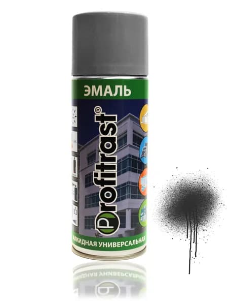 Profitrast Аэрозольная краска, Глянцевое покрытие, 0.52 л, серый