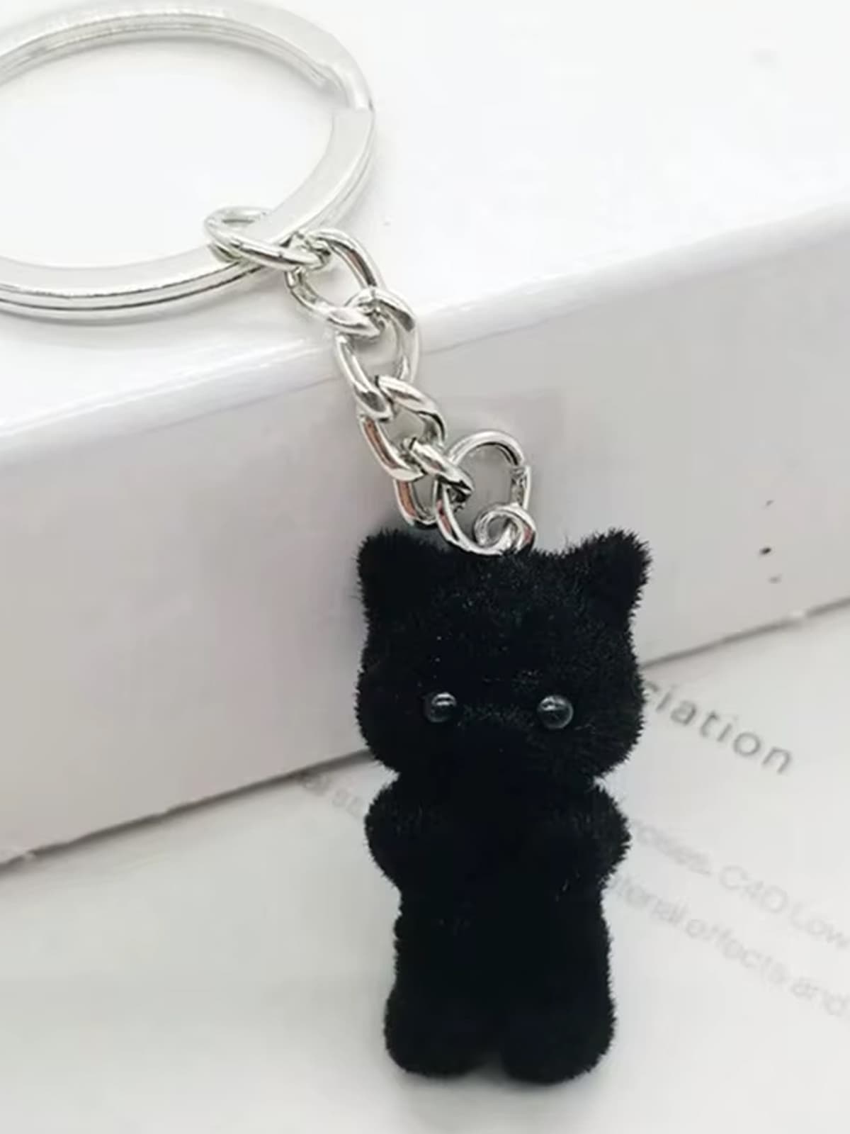 Милый Брелок Котенок для ключей, на сумку, на рюкзак, серый