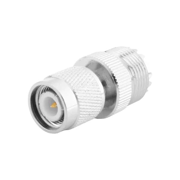 Переходник TNC папа на PL259 UHF мама , серебристый