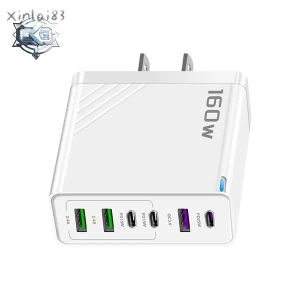 Мощная головка зарядного устройства 160 Вт 3XUSB+3xType C для нескольких устройств быстро зарядка