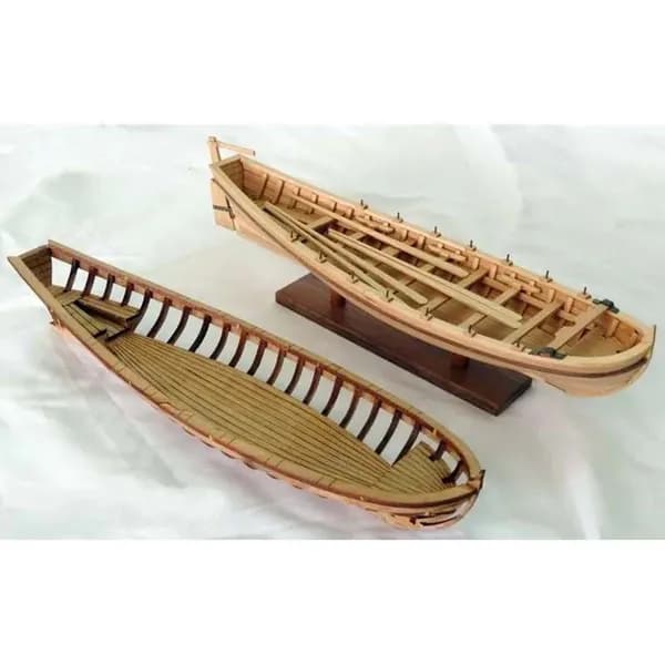 Катер 25 футов (вишня), для Bonhomme Richard (Милый Ричард), 168х30х45 мм, М.1:48, сборная модель корабля из дерева