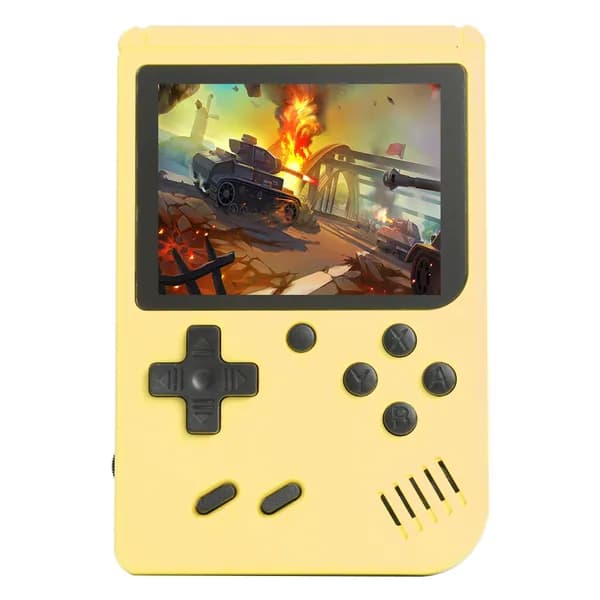 игровая консоль Макарон, 800 игр, жёлтая, с цветным экраном 3.0 дюйма, портативная