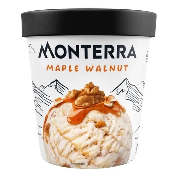 Мороженое пломбир Monterra Грецкий орех с кленовым сиропом 298 г