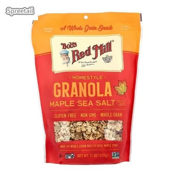Bob's Red Mill,Гранола домашнего приготовления со вкусом кленового сахара и морской соли, 11 унций (312 грамм)