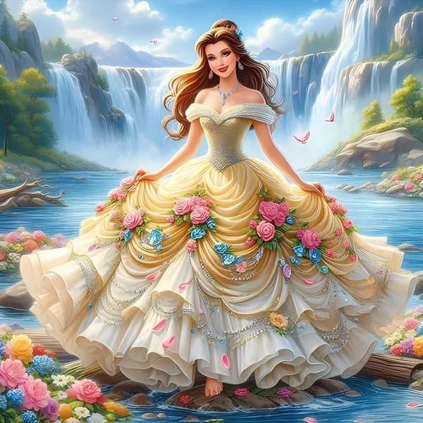 Диамантная картина Disney Красавица из смолы, 40 40 см