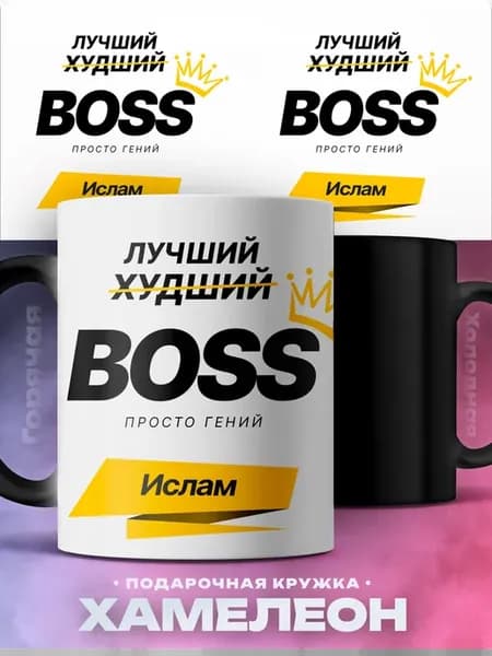 Мужская кружка хамелеон Ислам лучший Босс в мире