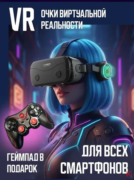 Очки виртуальной реальности с геймпадом ; VR очки для смартфона