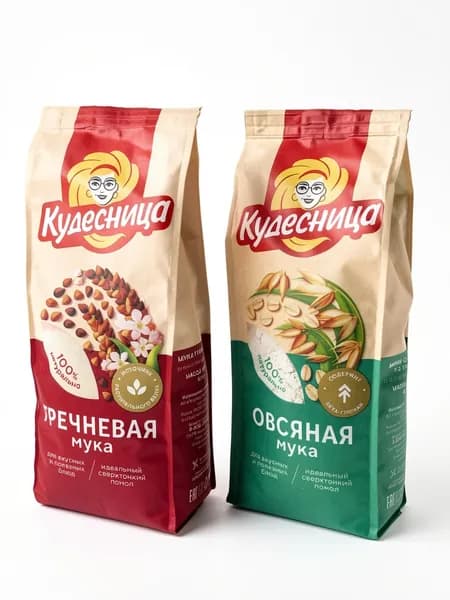 Мука гречневая/овсяная Кудесница, 2 шт