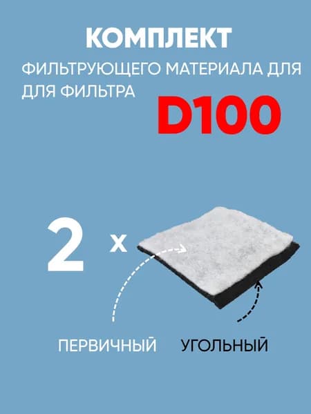 Комплект фильтрующих материалов для фильтра D100 (2 шт.)