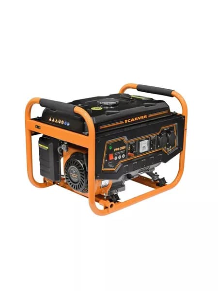 CARVER PPG- 2500 Генератор бензин (ОБМОТКА МЕДЬ, LT-168, 2,1/2,3кВт, 220В, бак 15л)