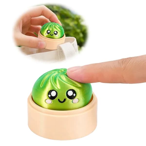 Съедобная игрушка-пресс-пельмень для снятия стресса, 3D-печать, зелёный цвет