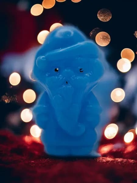 Винтажная игрушка "Дед Мороз", СССР, размер 8,5х6,5х13см