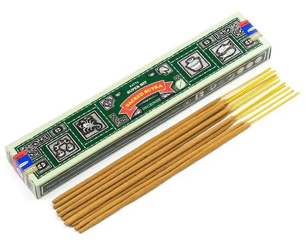 Благовония Super Hit Sacred Sutra Incense (Супер Хит Священная звезда) Ароматические индийские палочки для дома, йоги и медитации, Satya (Сатья), 15г
