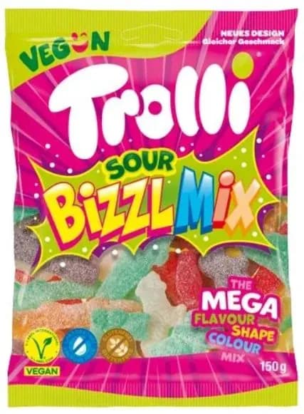 Жев. мармелад Trolli Sour BizzLMix 150 гр / Vegan