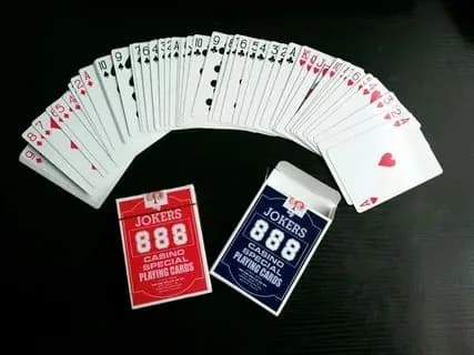 Карты игральные пластиковые 54 штуки, 1 колода, для покера, синий