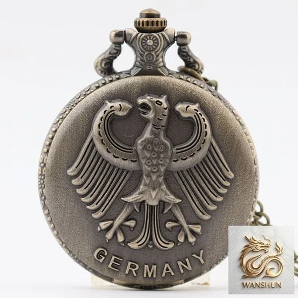 Карманные часы с орлом Replica Antique Flip (винтажные, в стиле ретро, подарок из Германии)