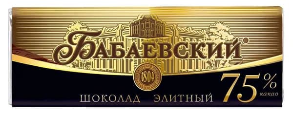 Бабаевский элитный 75% какао, 20 г