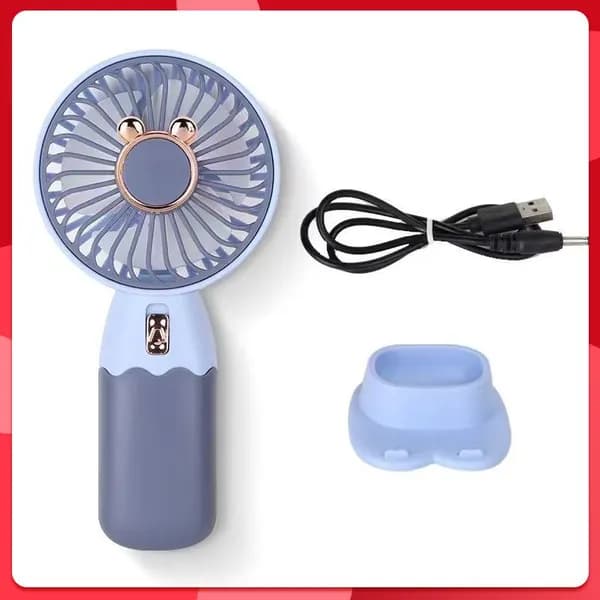 Портативный вентилятор Бесшумный ручной вентилятор mini fan, голубой