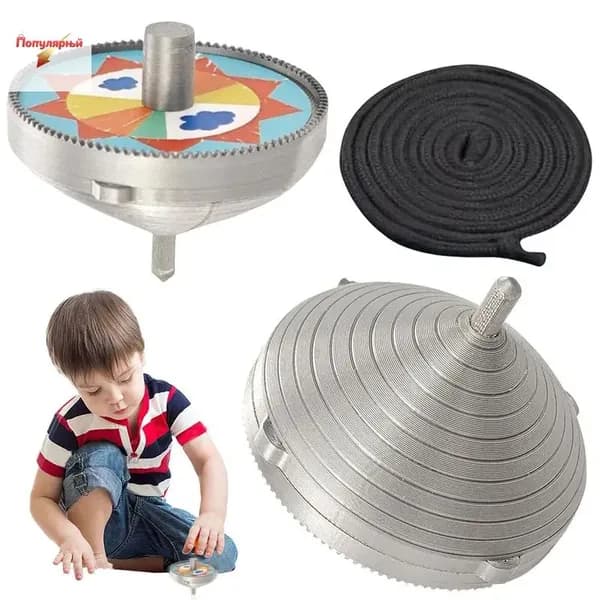 3D-печать волчок для корейской игры Кальмар из PLA с верёвкой длиной 135 см